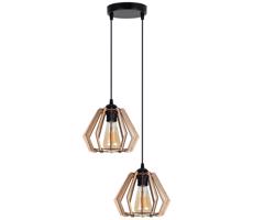Luster na lanku BERGO 2xE27/60W/230V čierna