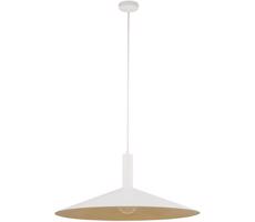 Luster na lanku CAPRI 1xE27/15W/230V pr. 70 cm biela/zlatá