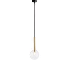 Luster na lanku DAISY 1xG9/12W/230V pr. 14 cm zlatá/čierna/číra