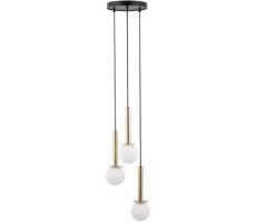 Luster na lanku DAISY 3xG9/12W/230V pr. 27 cm zlatá/čierna/biela