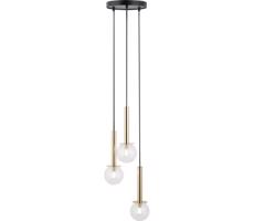 Luster na lanku DAISY 3xG9/12W/230V pr. 27 cm zlatá/čierna/číra