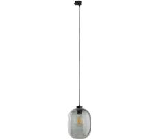 Luster na lanku do 3-fáz. lištov. systému ELIO 1xE27/15W/230V čierna/dymová čierna