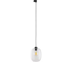 Luster na lanku do 3-fázového lištového systému ELIO 1xE27/15W/230V čierna/číra