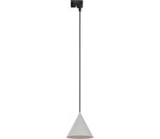 Luster na lanku do lištového systému CONO 1xE27/15W/230V čierna/šedá