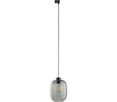 Luster na lanku do lištového systému ELIO 1xE27/15W/230V čierna/dymová čierna