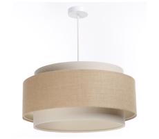 Luster na lanku DOBLO 1xE27/60W/230V béžová/krémová
