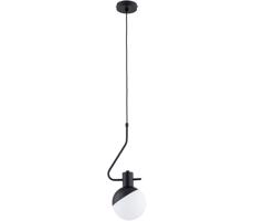 Luster na lanku ENIGMA 1xE14/10W/230V čierna/biela