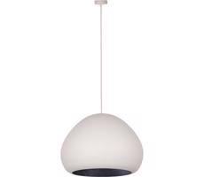 Luster na lanku LAVA 1xE27/15W/230V krémová/čierna