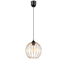 Luster na lanku MATT 1xE27/60W/230V čierna/medená