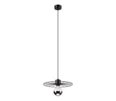 Luster na lanku MONTANA 1xE27/15W/230V pr. 30 cm čierna