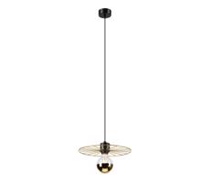 Luster na lanku MONTANA 1xE27/15W/230V pr. 30 cm zlatá/čierna