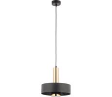 Luster na lanku RIF LUX 1xGX53/12W/230V pr. 25 cm čierna/zlatá