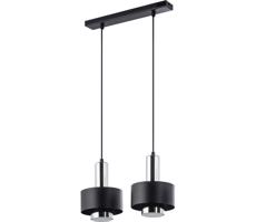Luster na lanku RIF LUX 2xGX53/12W/230V čierna/lesklý chróm