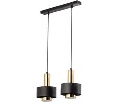 Luster na lanku RIF LUX 2xGX53/12W/230V čierna/zlatá