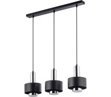 Luster na lanku RIF LUX 3xGX53/12W/230V čierna/lesklý chróm