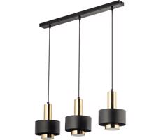 Luster na lanku RIF LUX 3xGX53/12W/230V čierna/zlatá