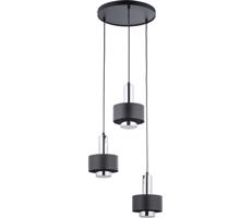 Luster na lanku RIF LUX 3xGX53/12W/230V pr. 38 cm čierna/lesklý chróm