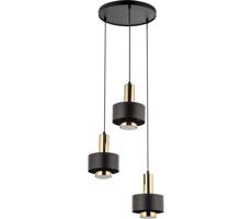 Luster na lanku RIF LUX 3xGX53/12W/230V pr. 38 cm čierna/zlatá
