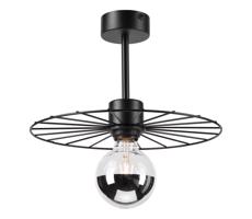 Luster na tyči MONTANA 1xE27/15W/230V pr. 30 cm čierna