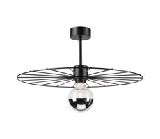 Luster na tyči MONTANA 1xE27/15W/230V pr. 45 cm čierna