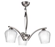 Luster na tyči PAULA 3xE27/60W/230V matný chróm