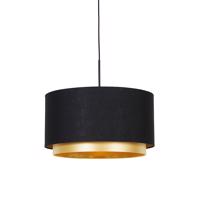 Moderná závesná lampa čierna so zlatým duálnym tienidlom 47 cm - Combi