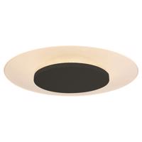 Moderne plafondlamp wit met zwart 42cm incl. LED - Lido