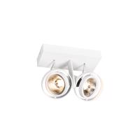 Moderné stropné bodové svietidlo biele 2-svetlá GU10 70mm - Master