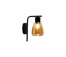 Nástenná lampa MOLDO 1xE27/40W/230V čierna/dymová béžová