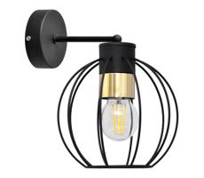 Nástenná lampa STARLIGHT 1xE27/15W/230V čierna/zlatá