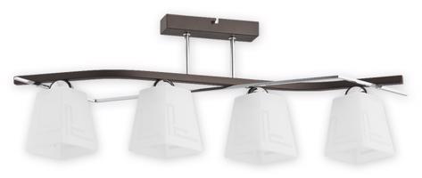 Prisadené stropné svietidlo Lemir O2324 W4 RW Tico 4 wenge+chróm