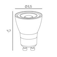 Reflektor LED Mini Spot, GU10, 3,5 W, 3 000 K, stmievateľný