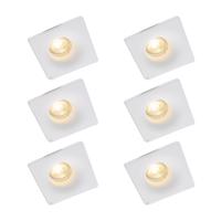 Sada 6 ks Zapustené bodové biele štvorcové 12 cm - cigánske štuky