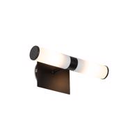 Smart badkamer wandlamp zwart IP44 2-lichts incl. 2 Wifi G9 - Bath