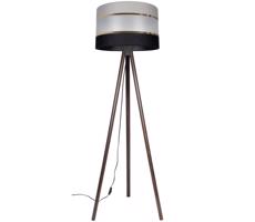 Stojacia lampa CORAL 1xE27/60W/230V hnedá/čierna/šedá/zlatá