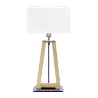 Stolná lampa HerzBlut Bi Bob, dub jaseň prírodná/biela