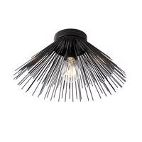Stropné svietidlo Art Deco čierne so svetelným efektom - Broom