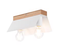 Stropné svietidlo ESME 2xE27/15W/230V biela/dub