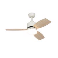 Vonkajší stropný ventilátor biely vrátane LED s diaľkovým ovládaním IP44 - Toledo