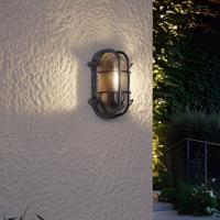Vonkajšia nástenná lampa strieborná oválna IP44 - Noutica
