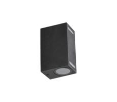Vonkajšie nástenné svietidlo QUERK 2xGU10/35W/230V IP54 15 cm čierna