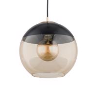 Závesná lampa Hira, 1-plameňová, čierna/zlatá