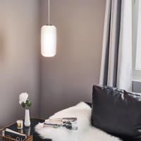 Závesná lampa Kaja so skleneným tienidlom, opál