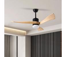 ZE ZE - LED Stropný látor NATURITO LED/18W/230V Wi-Fi Tuya čierna/dub + DO